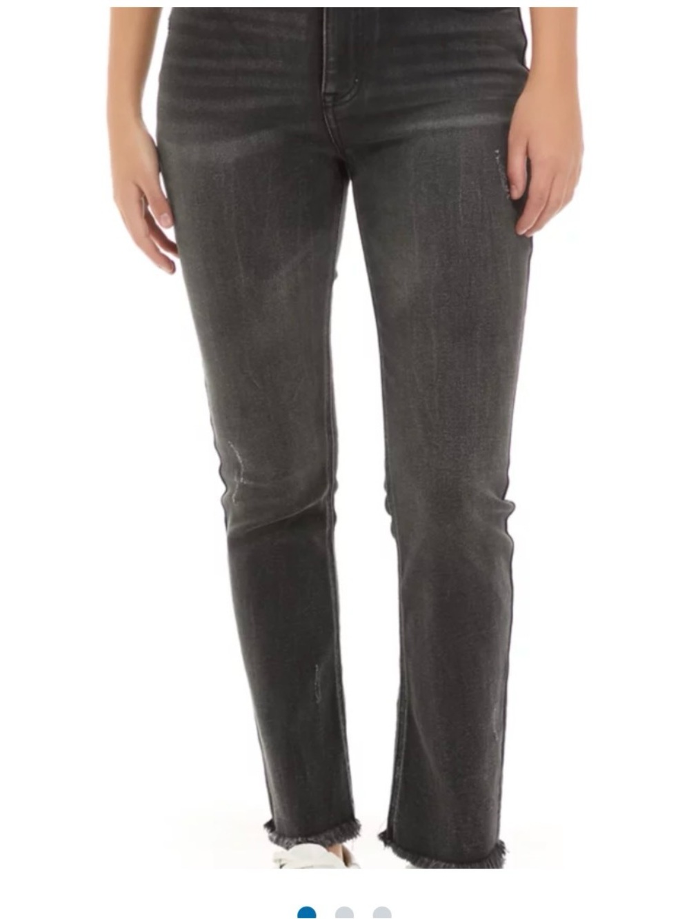 Wonderly Straight Leg Jeans in Washed Black